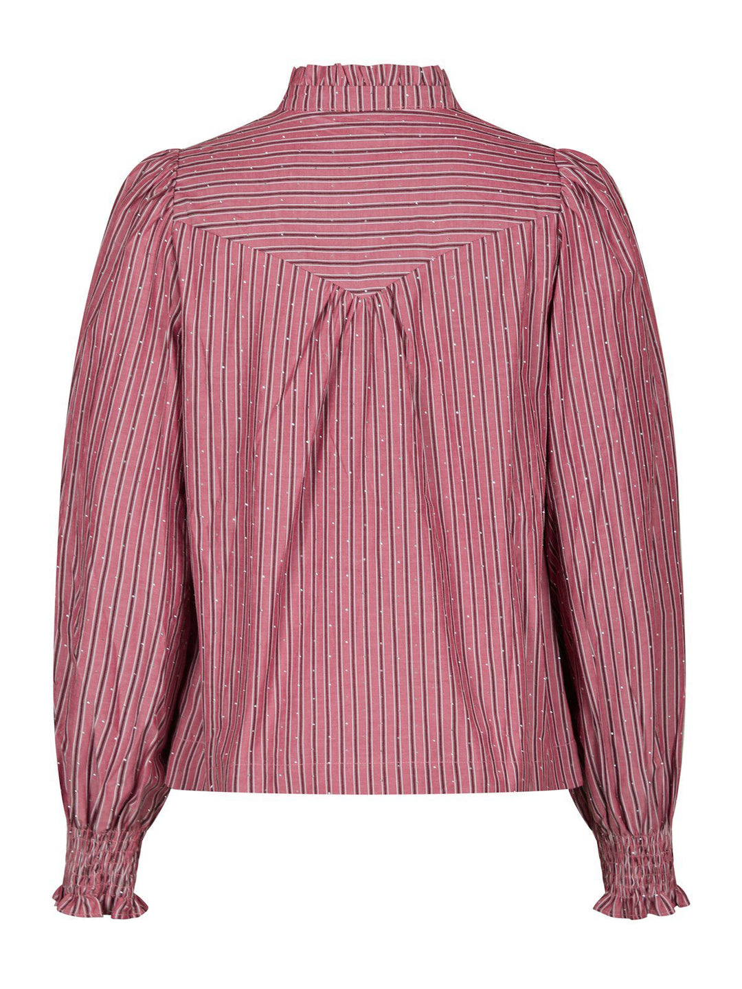 Astrida Soft Stripe Stone Blouse  Dark Rose