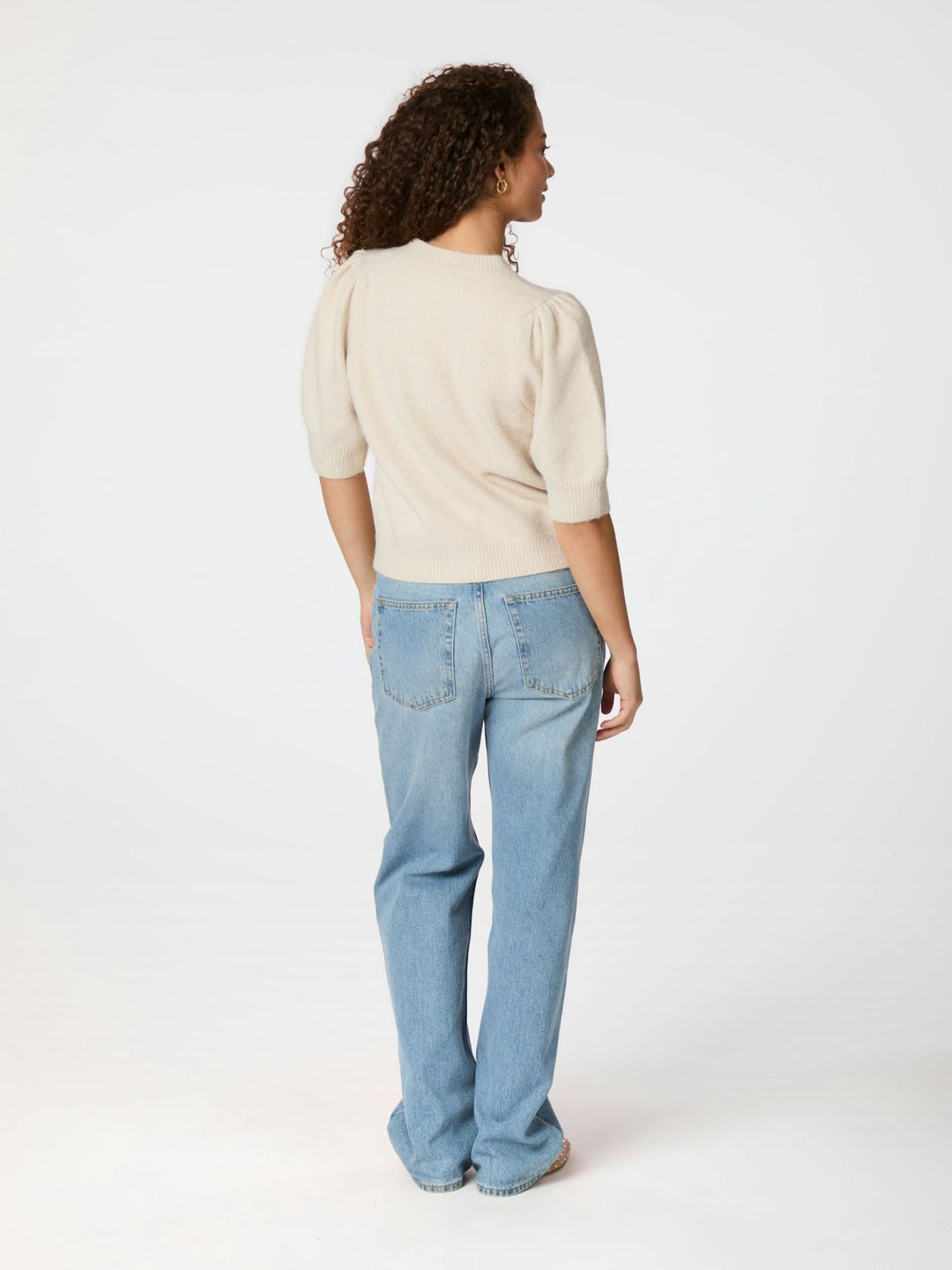 Trudy Deco Knit Cardigan  Ivory