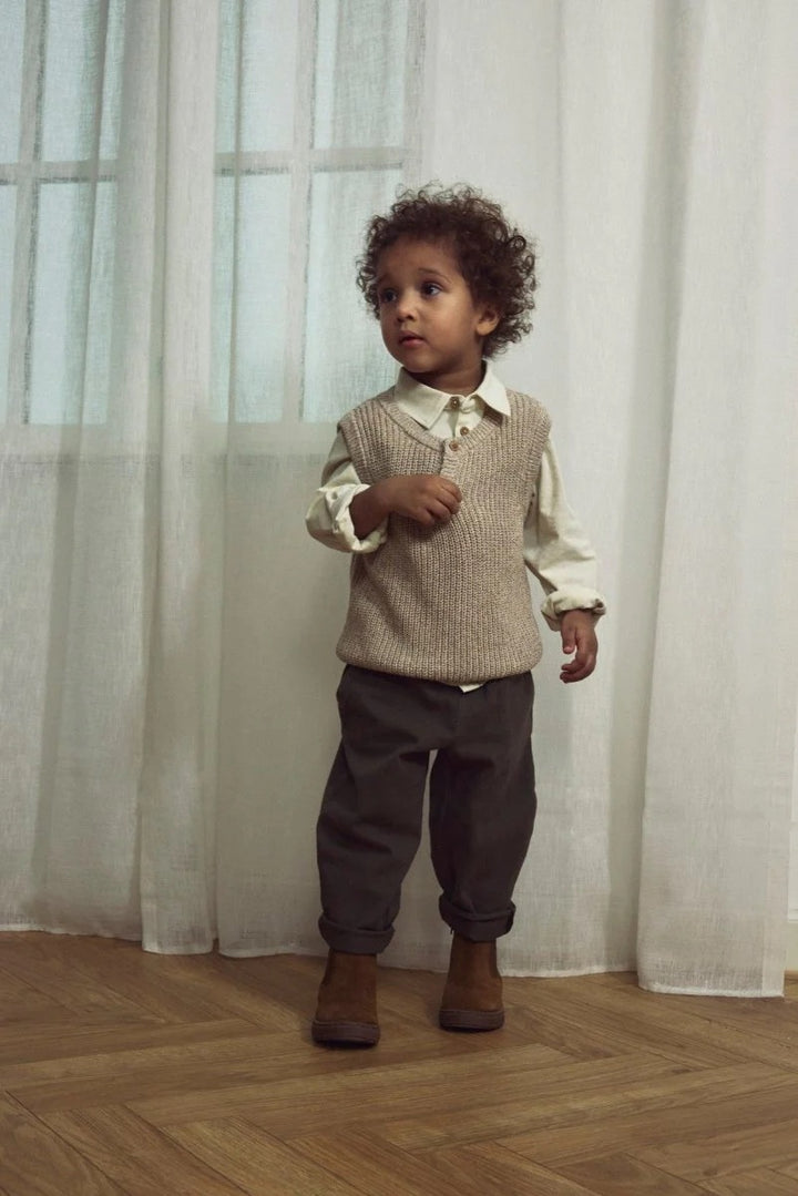 NMMROKKO KNIT VEST LIL  Lysegrå