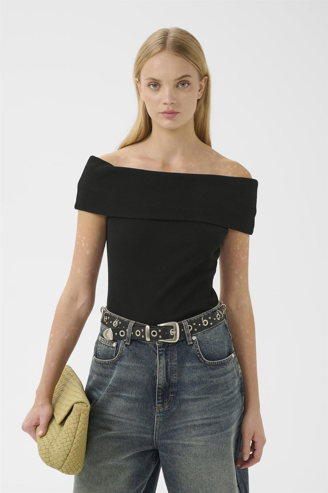 Drew Off Shoulder Top  Black