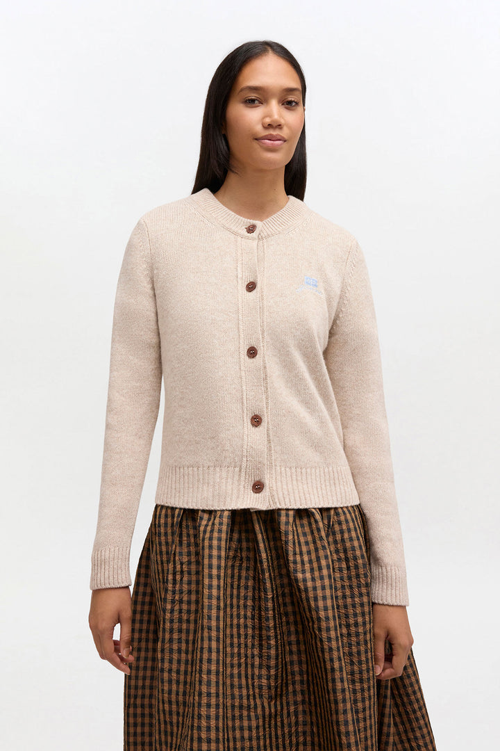 Core Future Wool Mix Cardigan  Sand