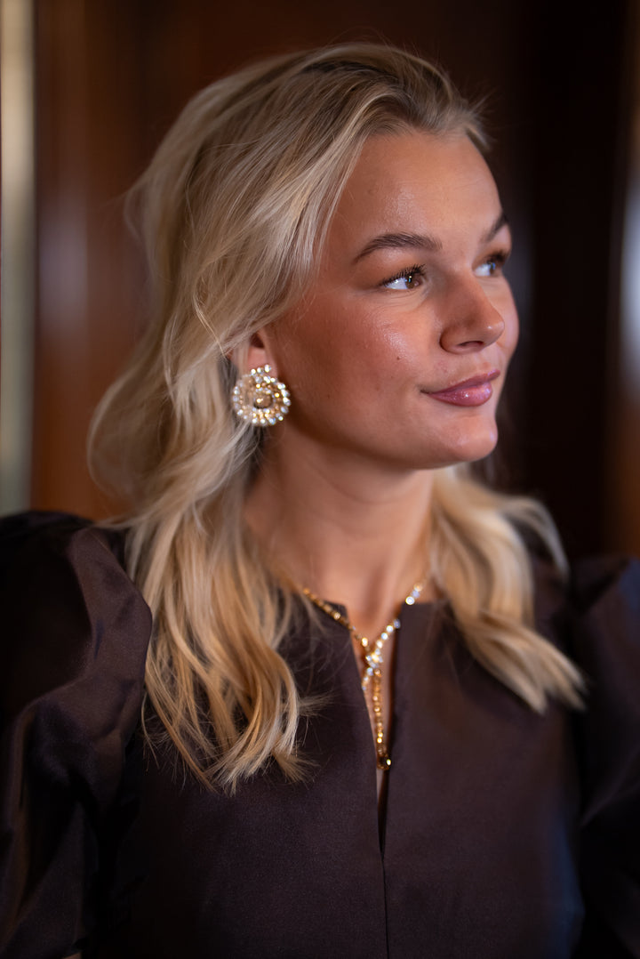 ZIA EARRINGS GOLD  Topaz Combo