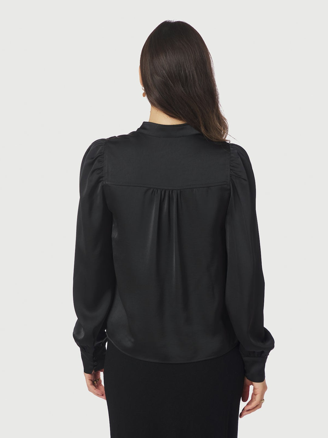Rosslyn Heavy Sateen Blouse  Black