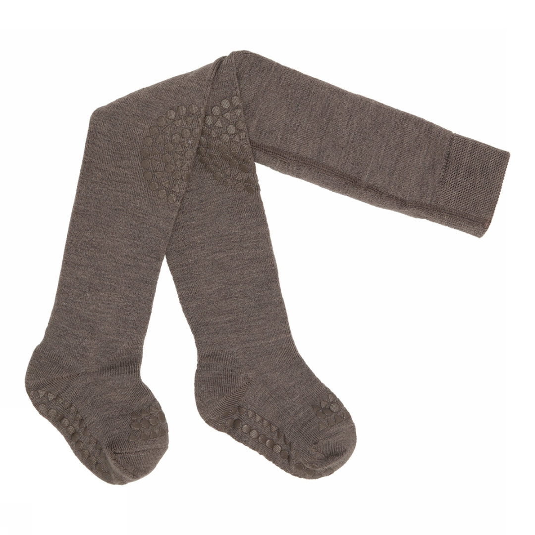 Crawling tights - merino wool  Brown Melange