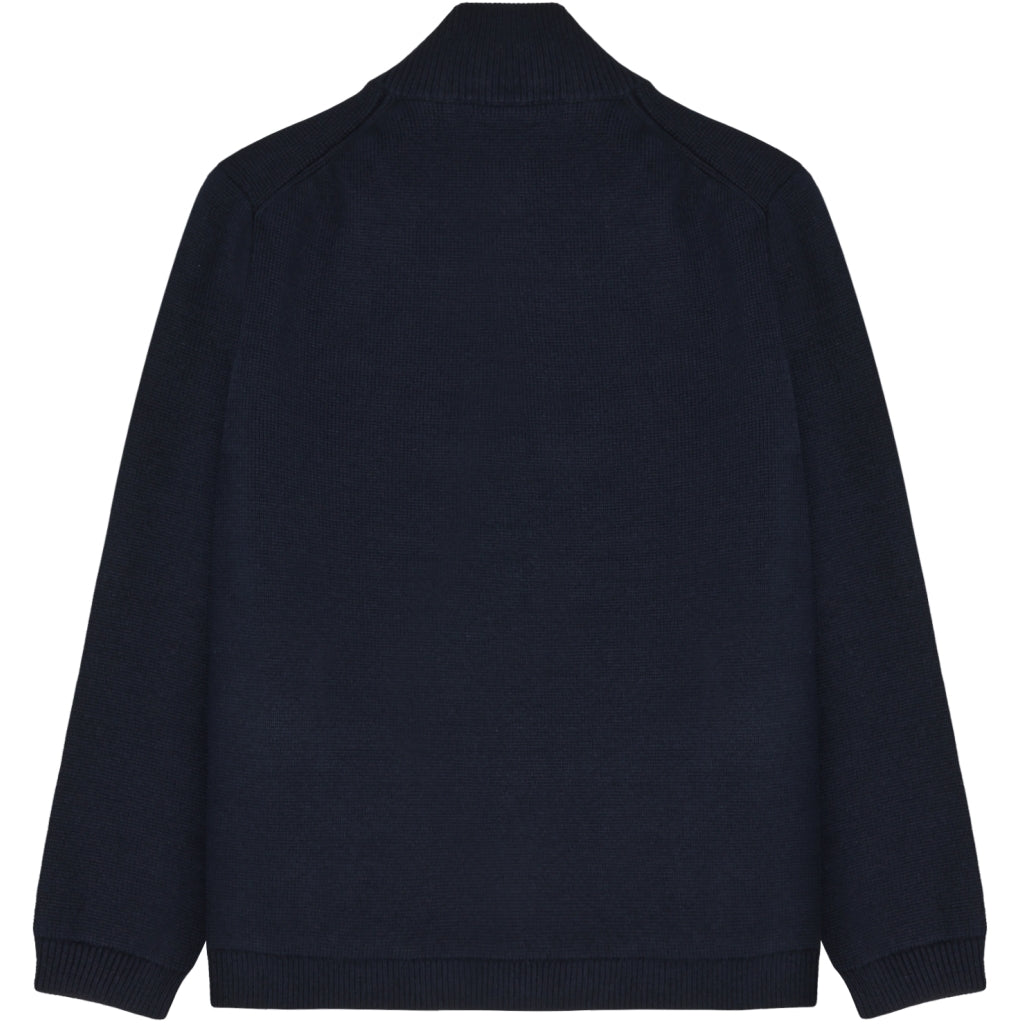 Zipper Knit Cardigan  Navy