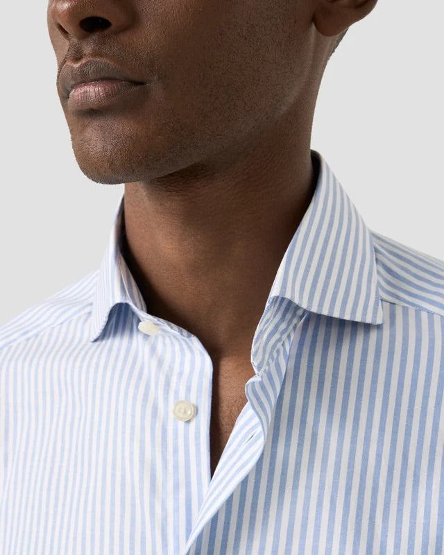 Striped signature Oxford Shirt, Slim  Lyseblå