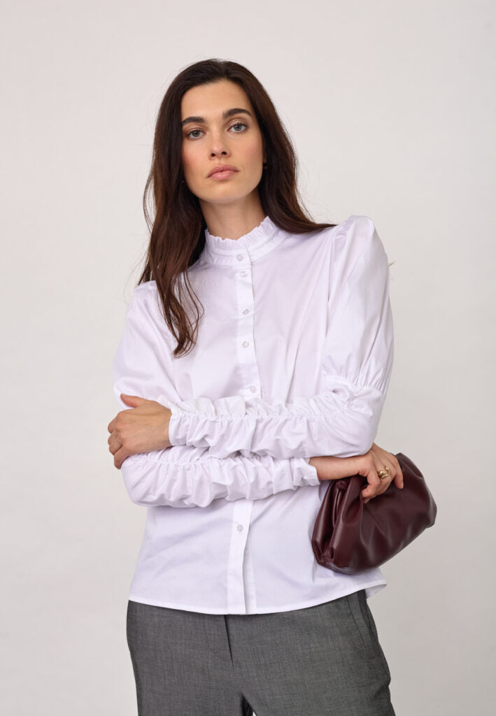SannaCC Puff Shirt  White