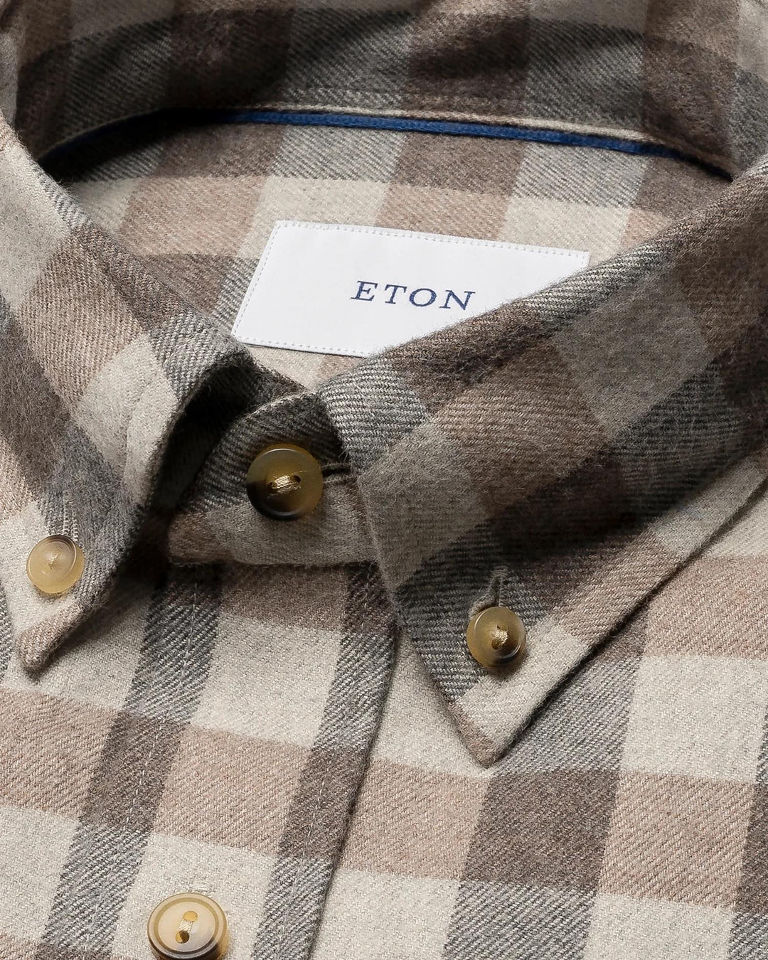 Block Check Flannel  Beige