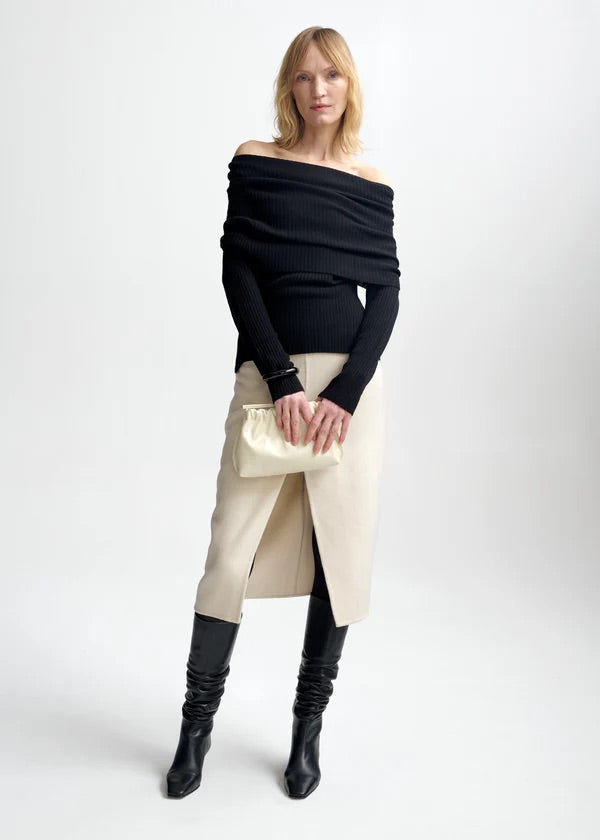 Talina Merino top  Black
