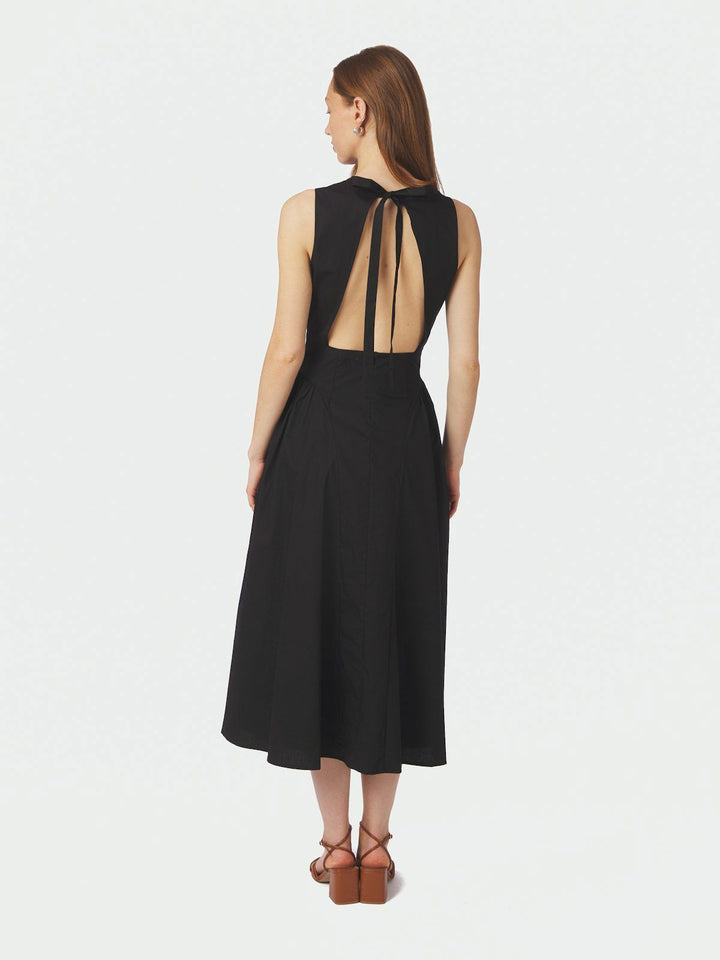 Zora Poplin Dress  Black