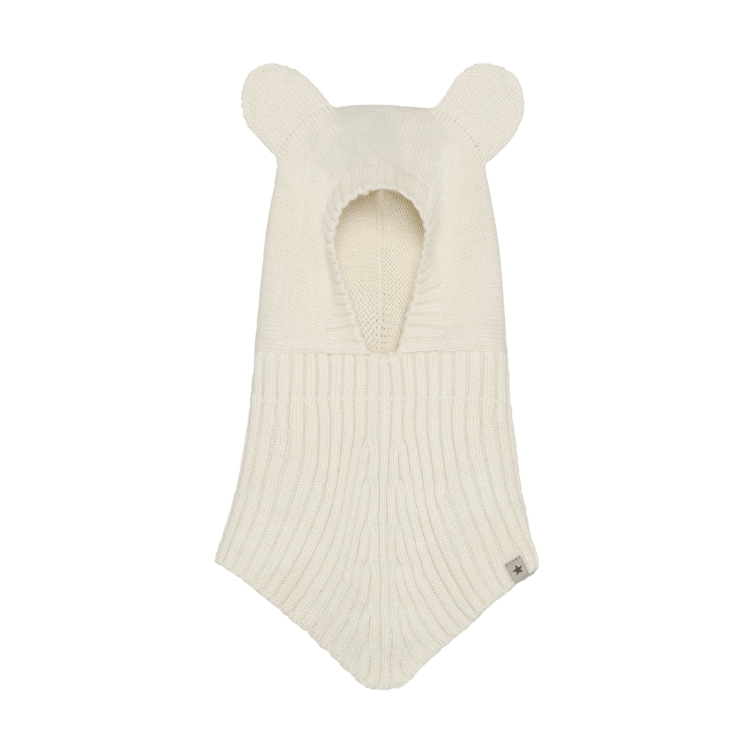 Balaclava Ears Wool Knit  Off-White