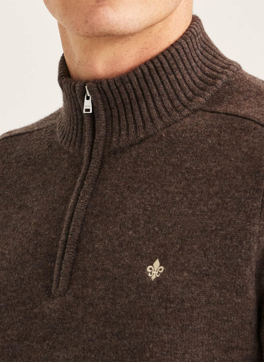 Hertford Half Zip  Brown