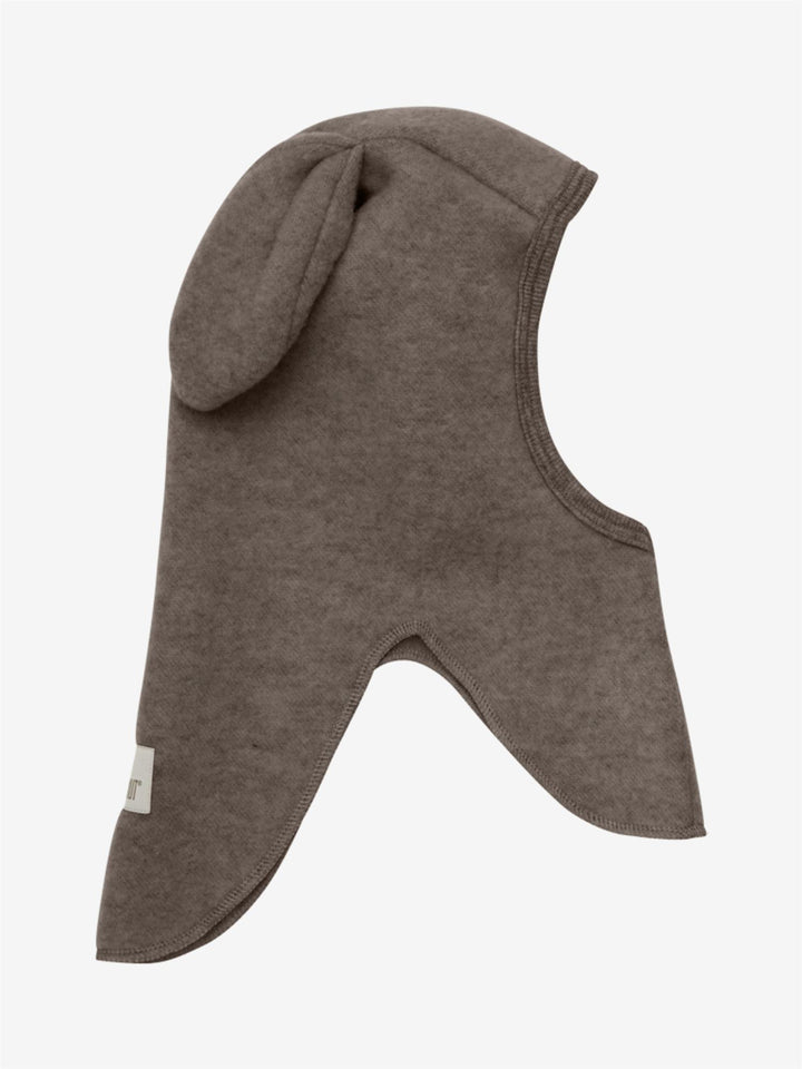 Balaclava Ears Wool Fleece  Brown Melange