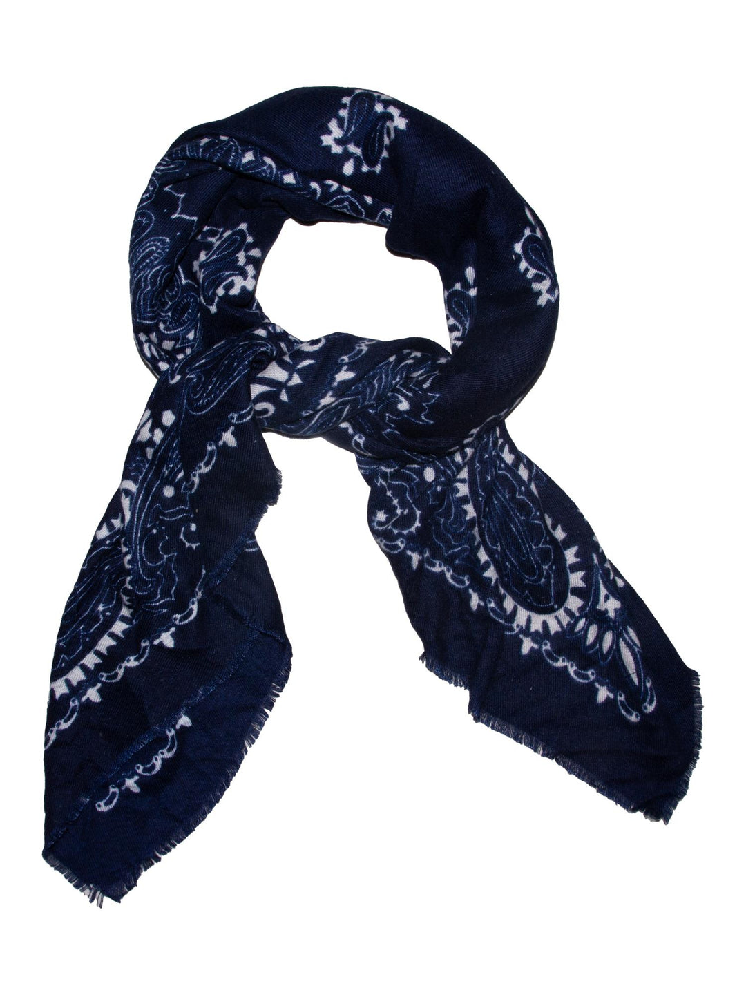 Dame skjerf paisley 110x110  Navy
