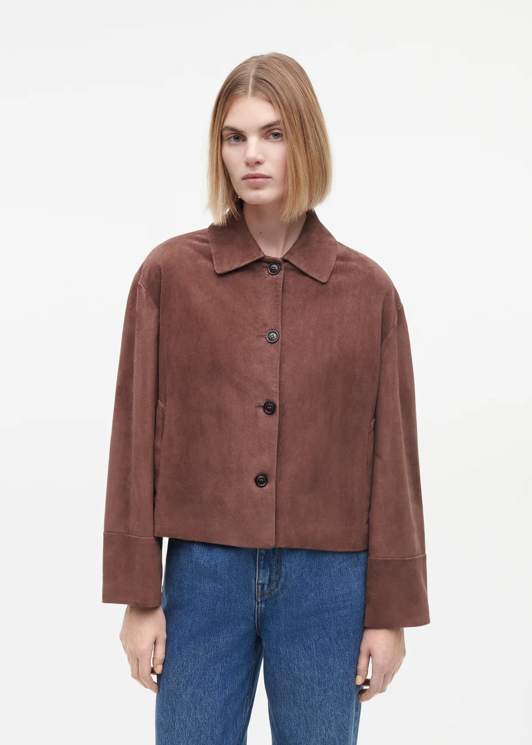 Elaine Goat Suede  Marrone