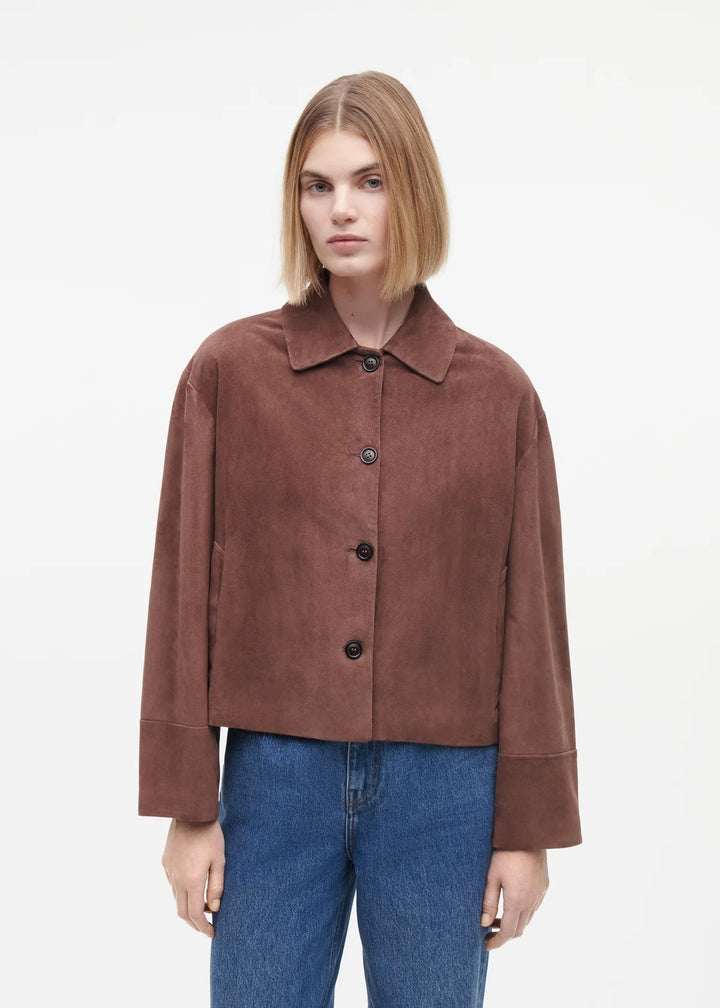 Elaine Goat Suede  Marrone