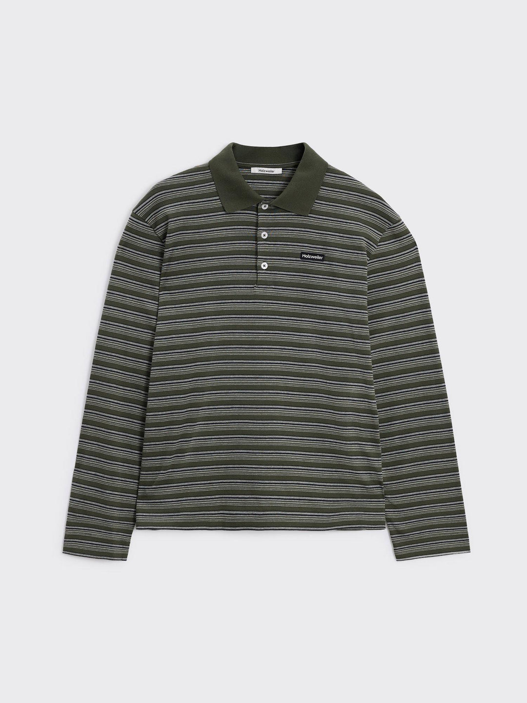 Sonny Long-Sleeve Polo  Green Stripe