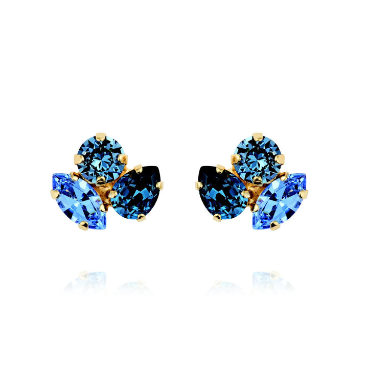 ANA EARRINGS GOLD  Denimblue Combo