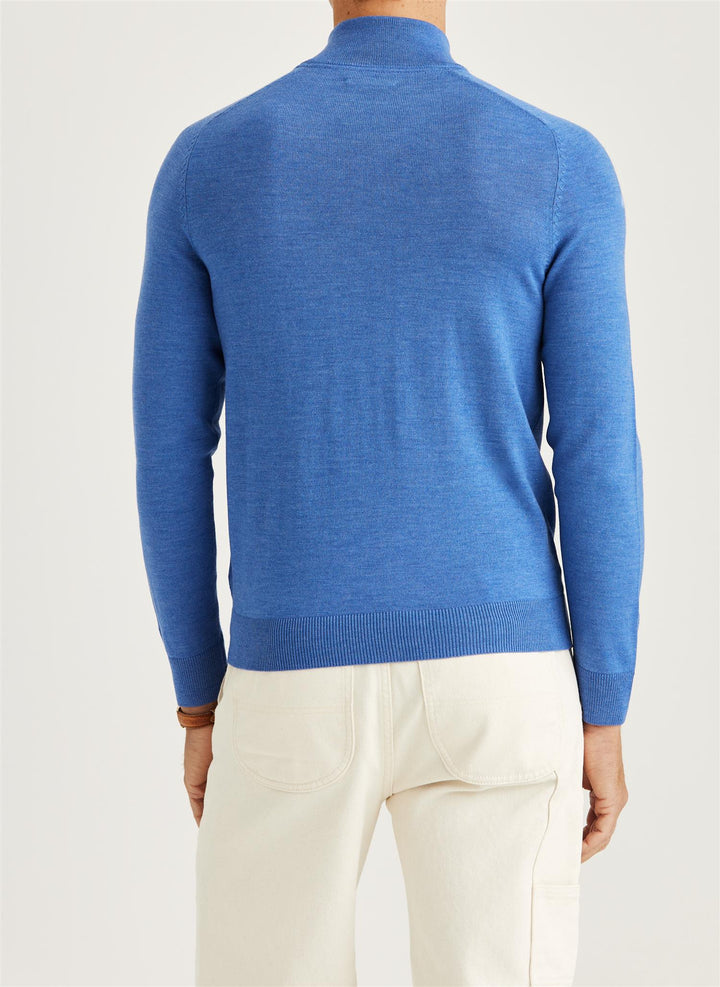Merino John Zip  Blue