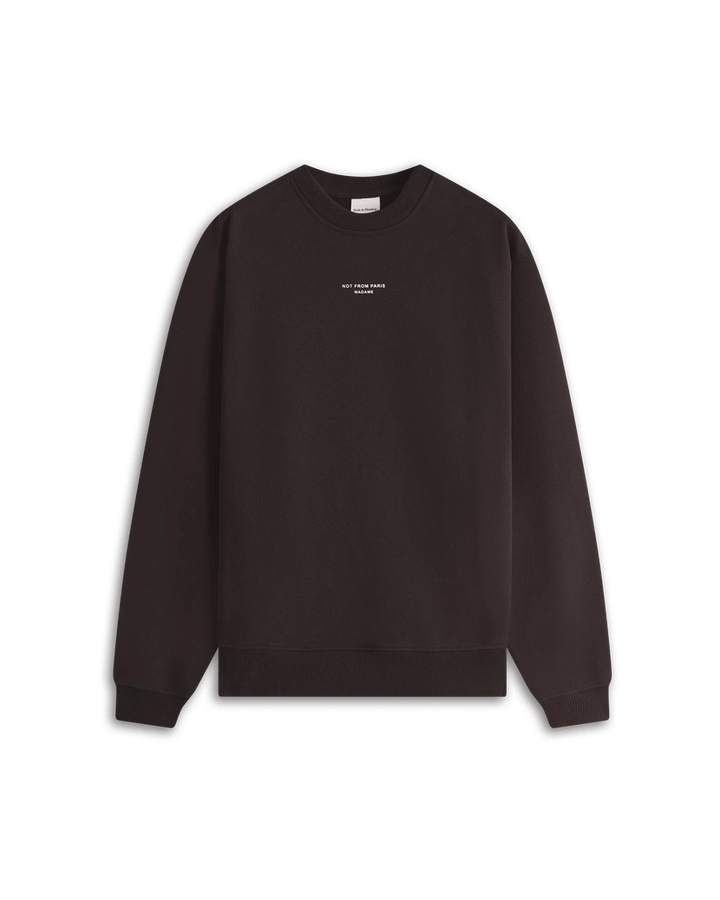 Le Sweatshirt Slogan Classique  Dark Brown