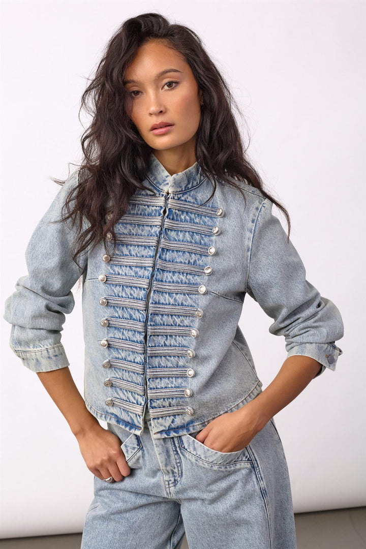 JacksonCC Officer Denim Jacket  Bleach Denim