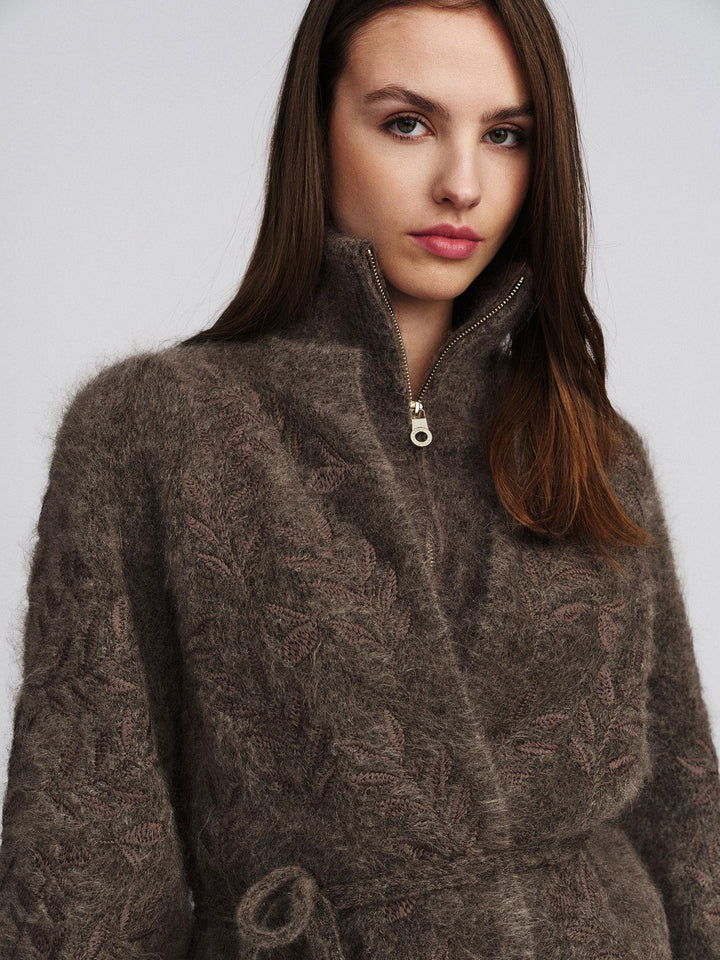 Fiola Chunky Cardigan  Brown