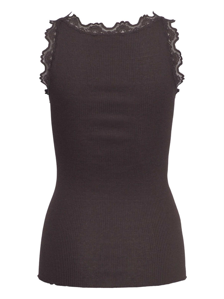 RWBabette SL U-neck Lace Top  Ganache