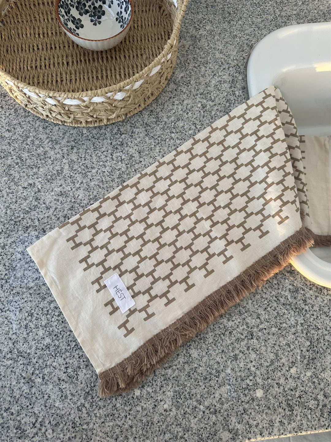 LINEN TOWEL  Beige Tavertine