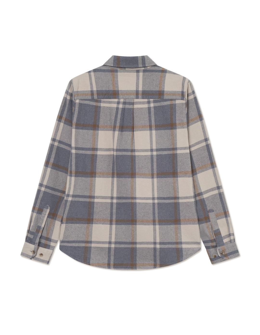 Jeremy Check Flannel Shirt  Grey Melange