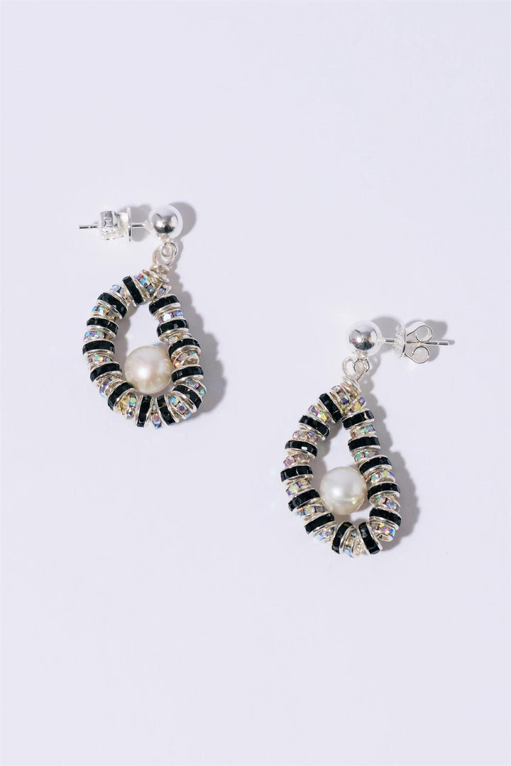 Tiny Oysters  Sparkling Silver/Black