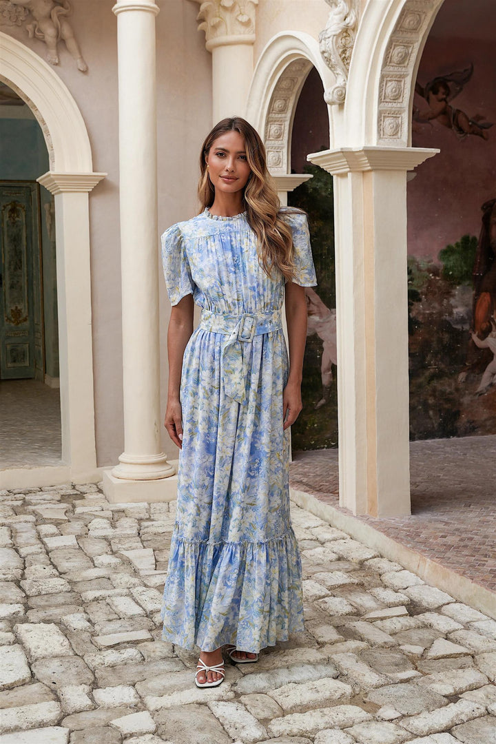 SOPHIE PUFF MAXI DRESS  Wisteria Kiss
