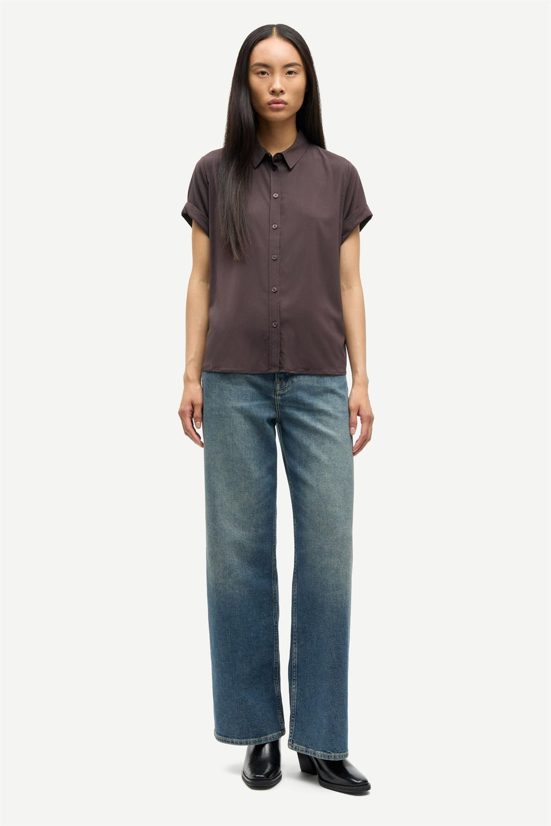 Majan Ss Shirt 9942  Black Coffee