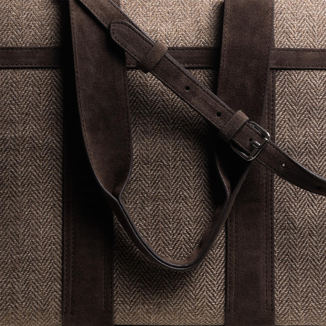 CALI TOTE HERRINGBONE  Truffle