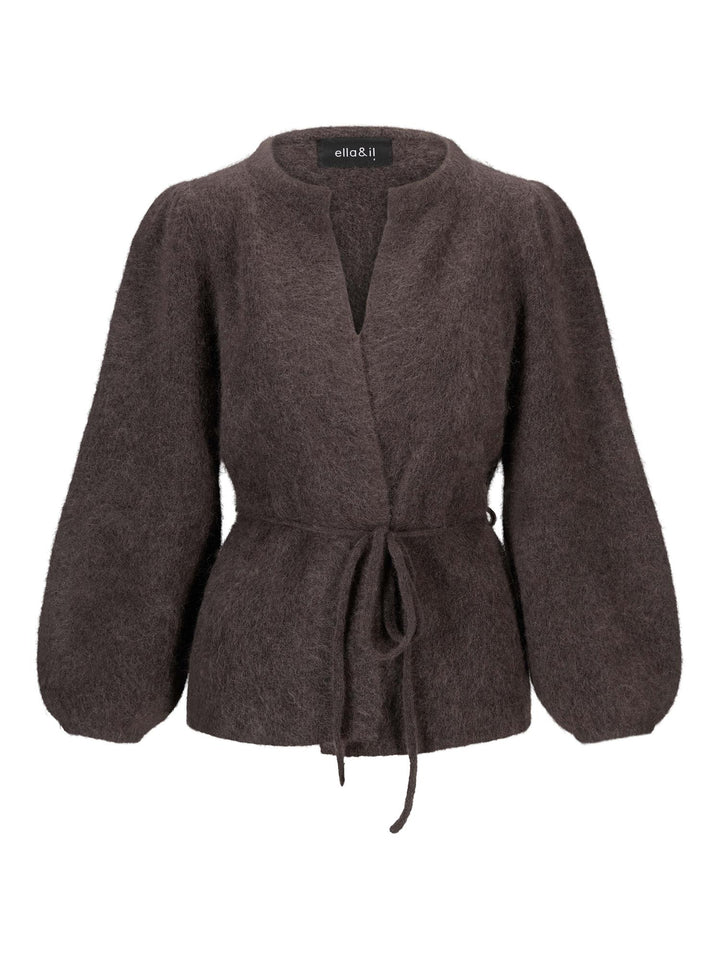 Fredrikke chunky cardigan  Dark Brown
