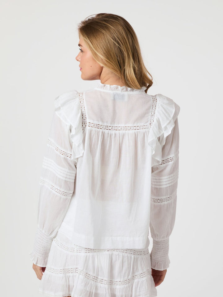 Mauri S Voile Blouse  White