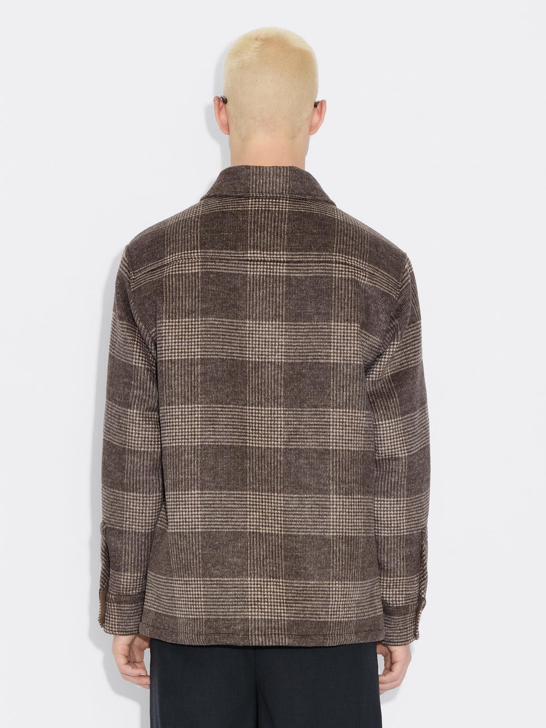 Mildew Flannel Overshirt  Brown Check