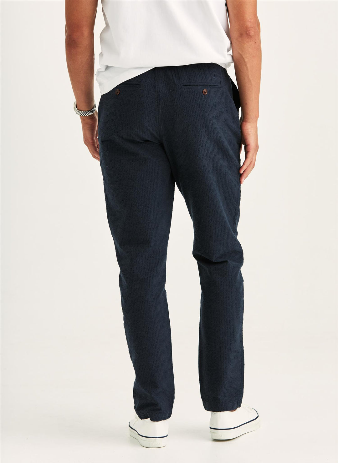Fenix Seersucker Trouser  Blue