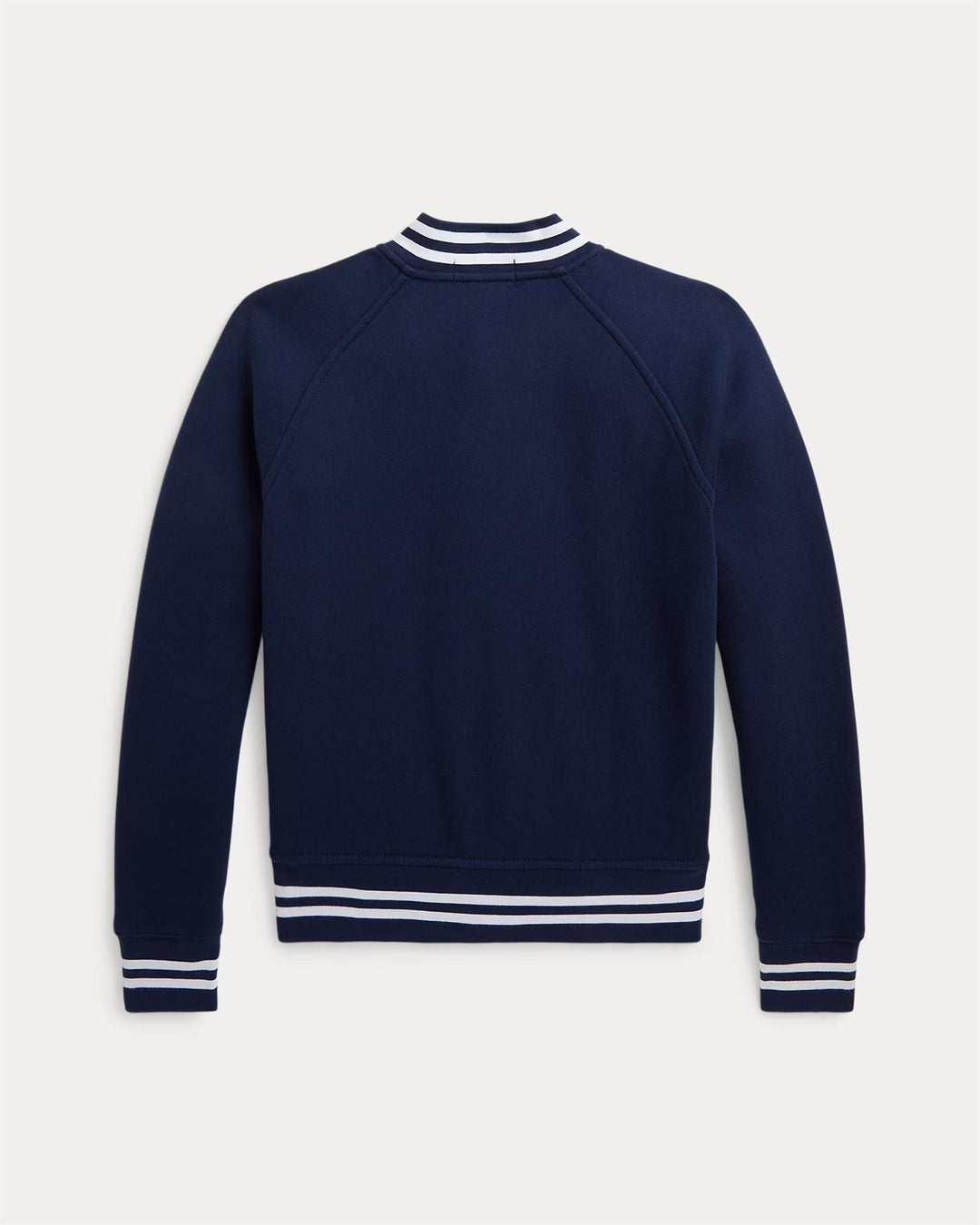 Fleece Baseball Jacket  Navy/Wht P