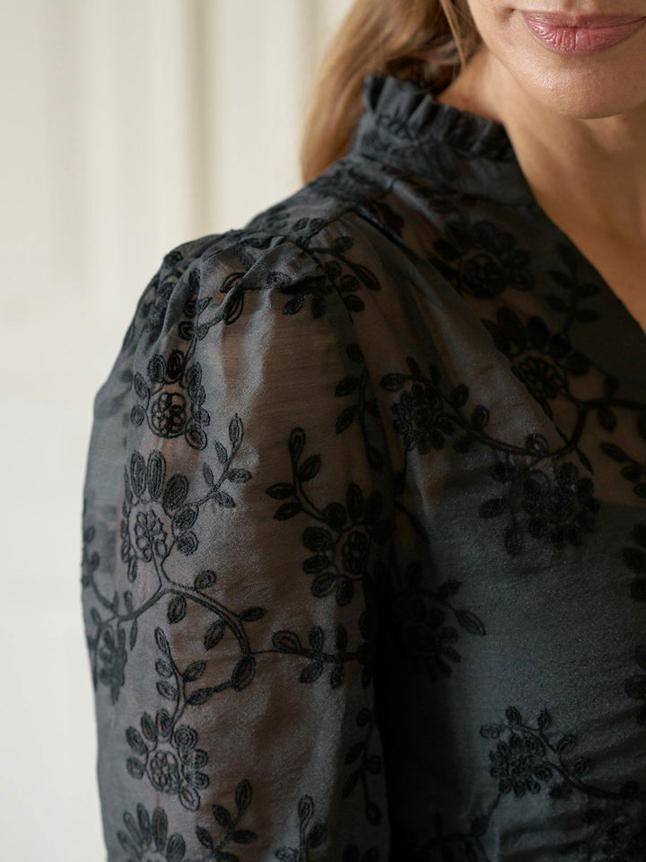 Amara Emb. Blouse Black