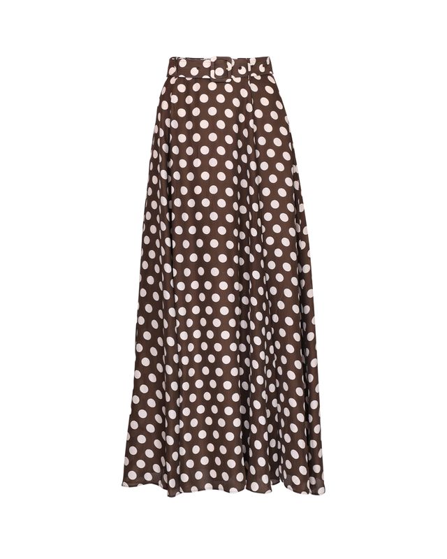 Striped Organza Maxi Skirt  Dots