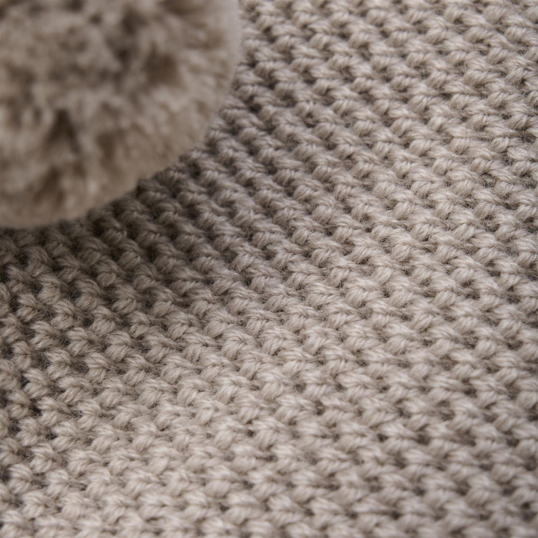 Balaclava Windstop Pompoms  Camel Melange