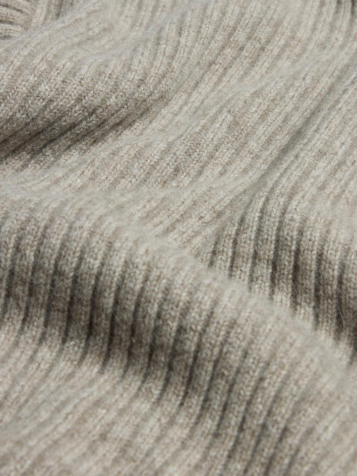 Amara Rib Turtleneck  Taupe