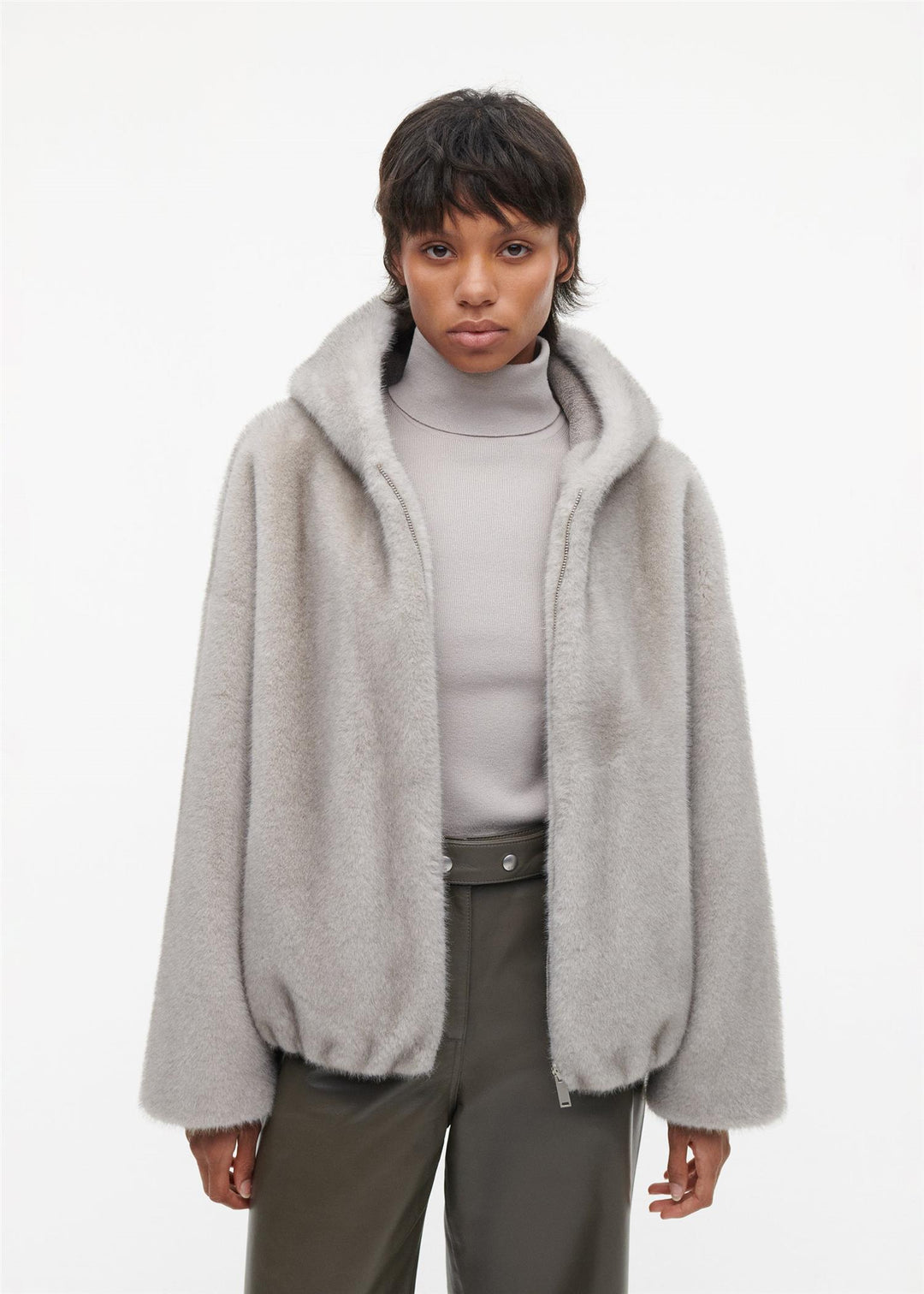 RUBY FAUX MINK  Clay