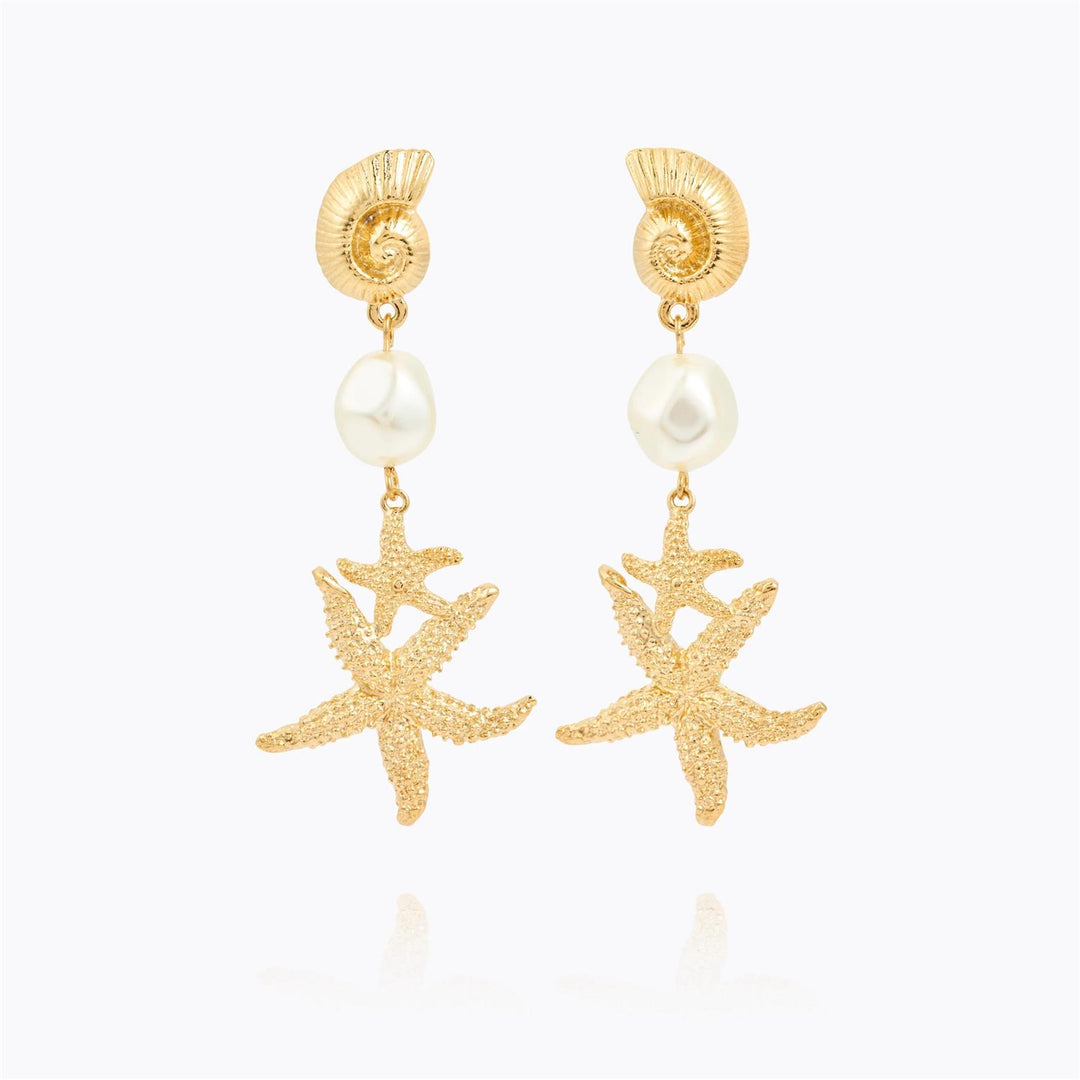 Seadora Statement Earrings  Pearl