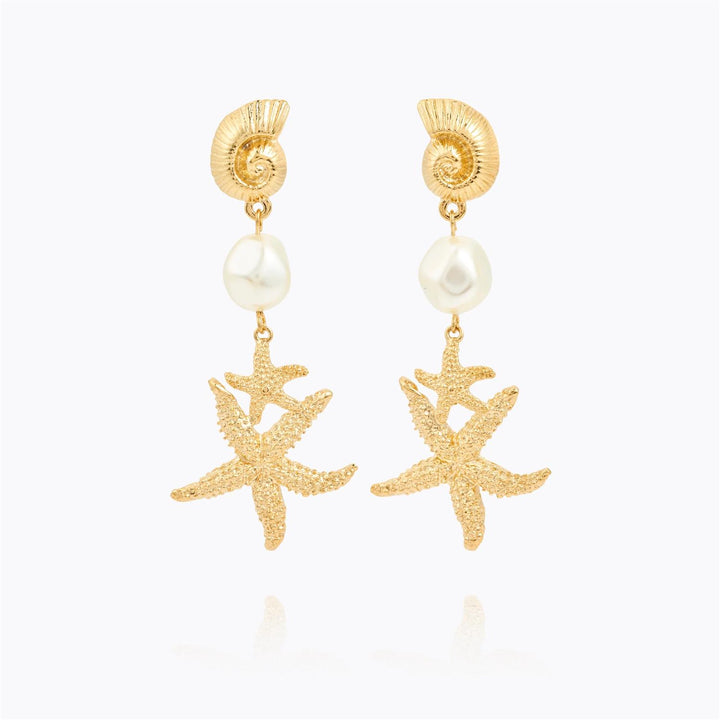 Seadora Statement Earrings  Pearl