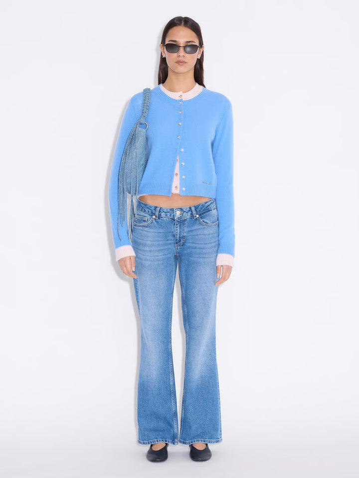 W. Cashmere Cardigan  Blue