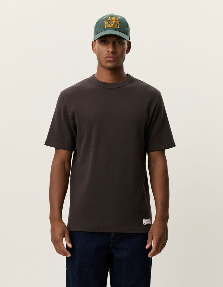 Label Waffle T-Shirt Delicioso Brown