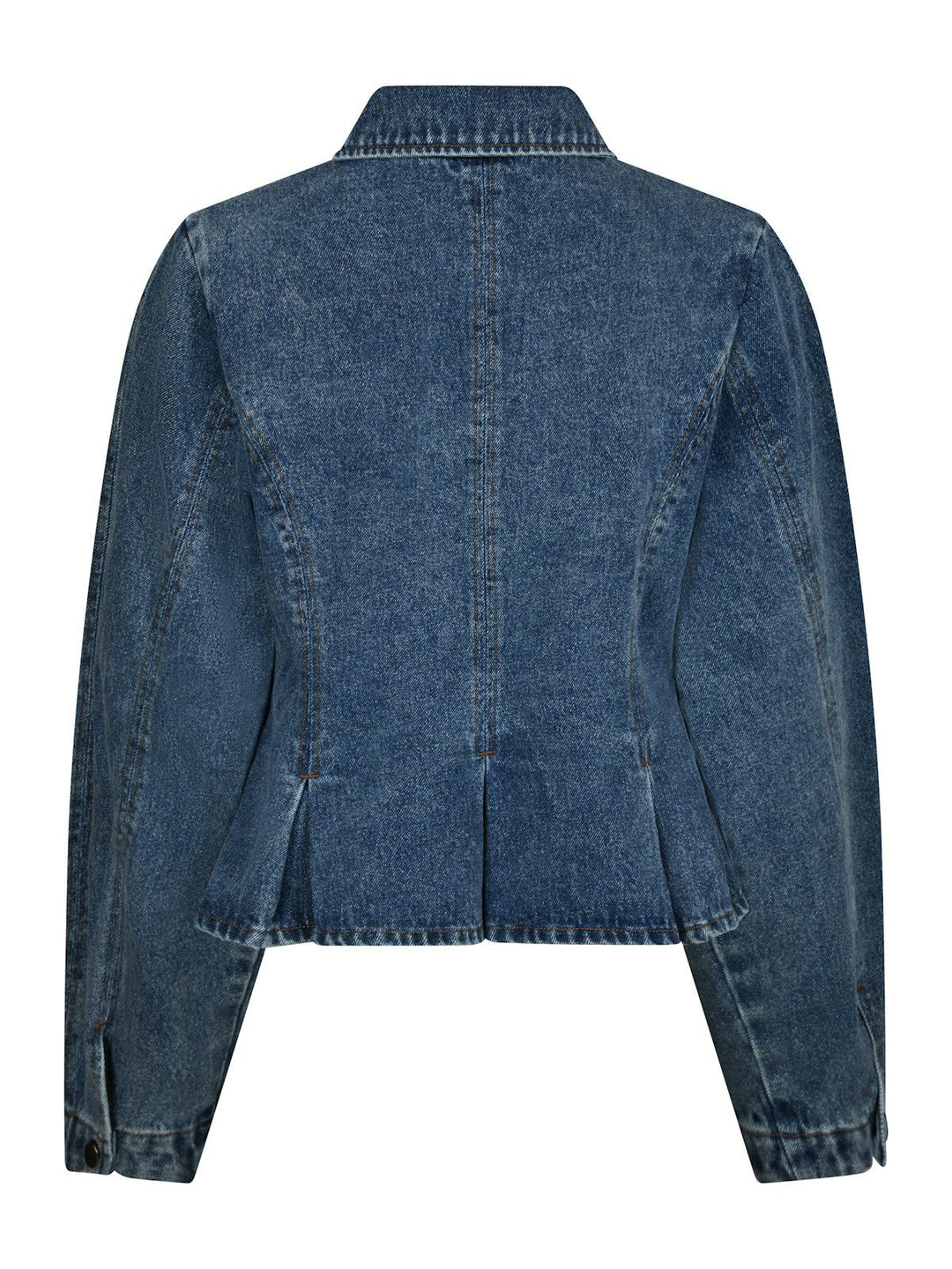 Rivora Denim Peplum Jacket  Blue