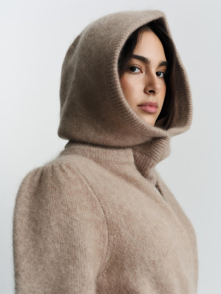 Kajsa Chunky Balaclava  Hazel Beige