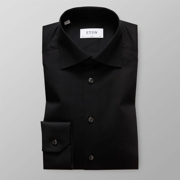 SIGNATURE TWILL SHIRT - SLIM  Black